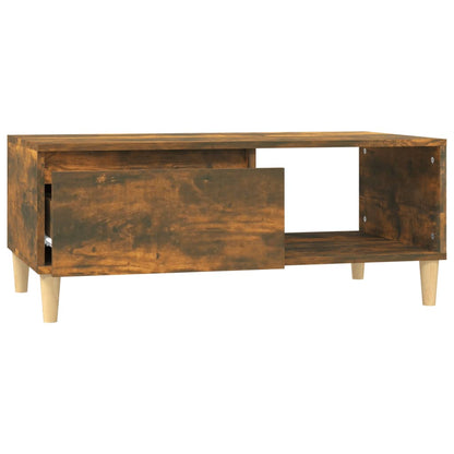 Table basse Chêne fumé 90x50x36,5 cm Bois d'ingénierie