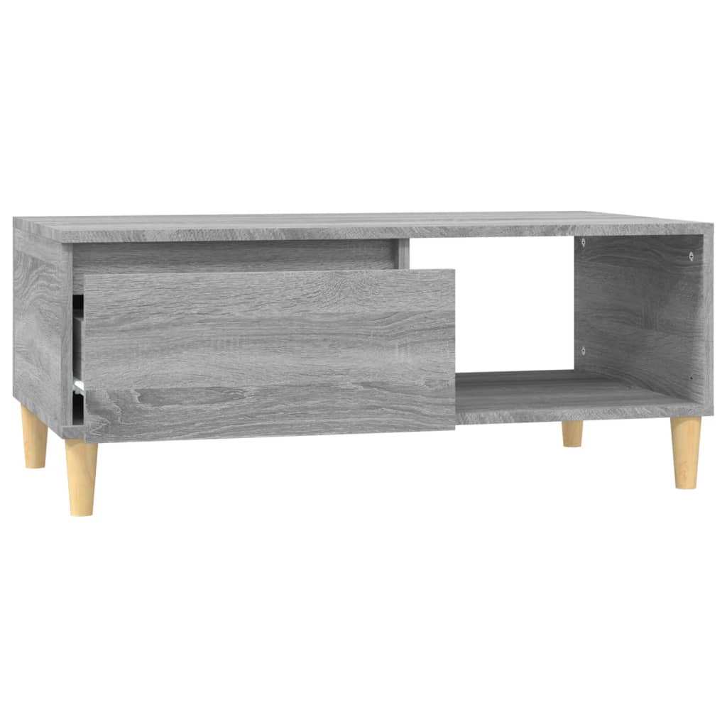 Table basse Sonoma gris 90x50x36,5 cm Bois d'ingénierie