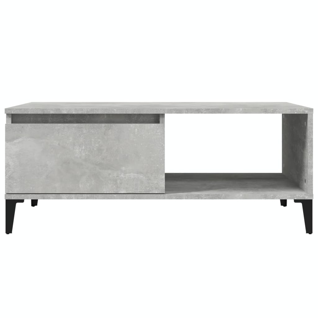 Table basse Gris béton 90x50x36,5 cm Bois d'ingénierie