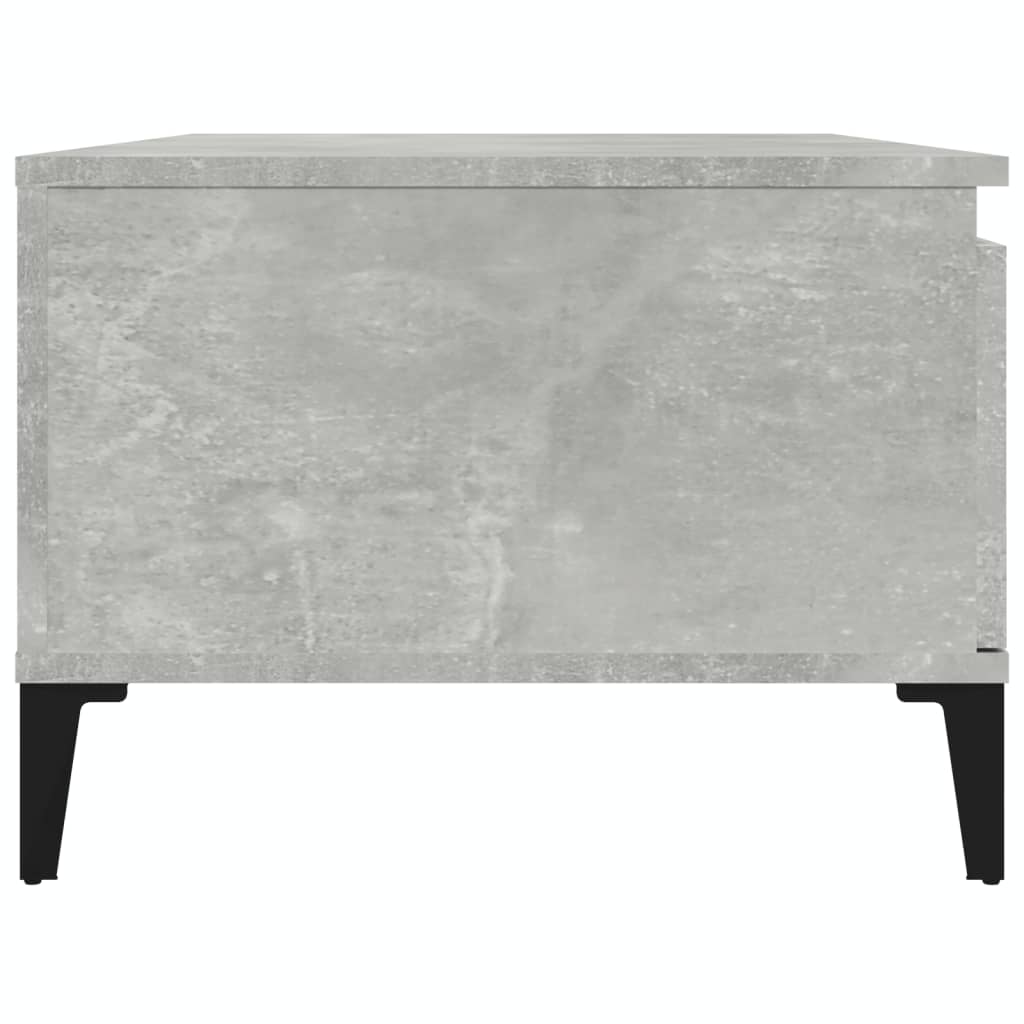 Table basse Gris béton 90x50x36,5 cm Bois d'ingénierie