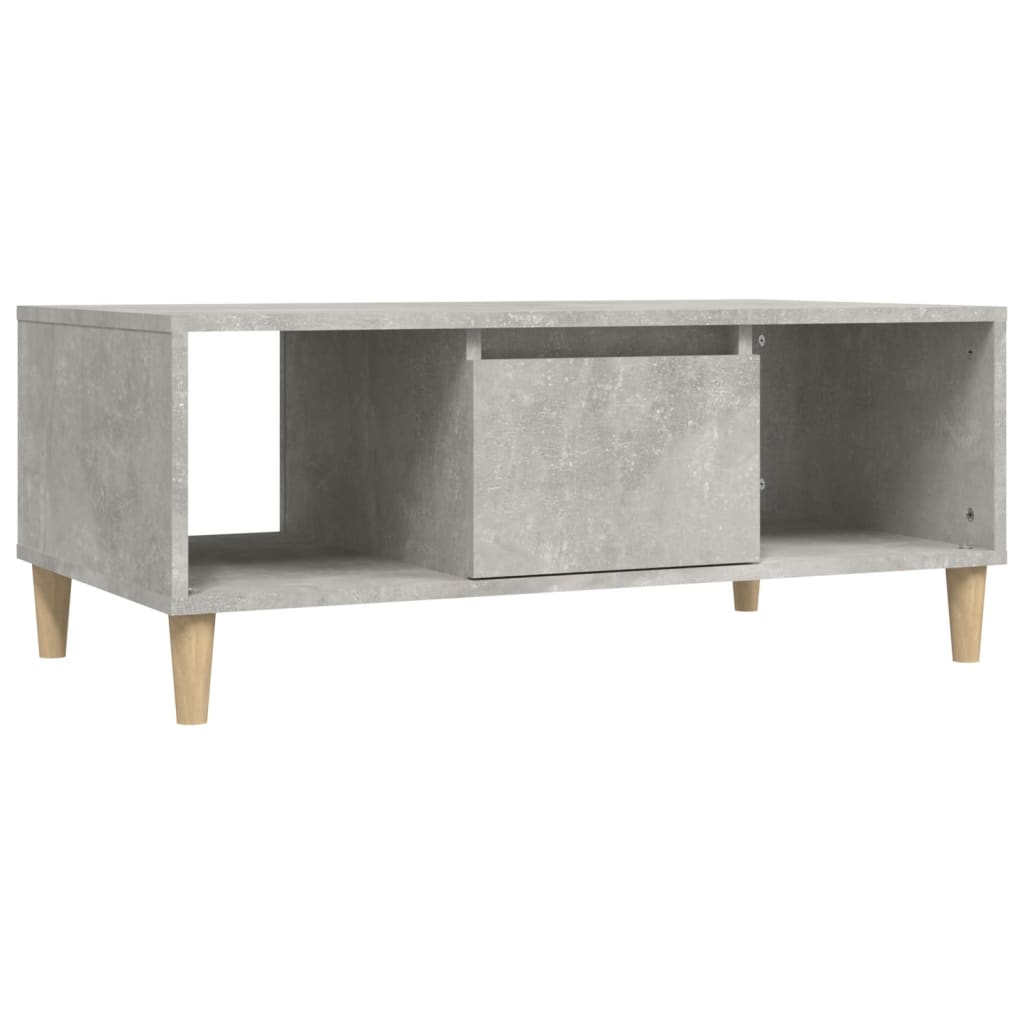 Table basse Gris béton 90x50x36,5 cm Bois d'ingénierie