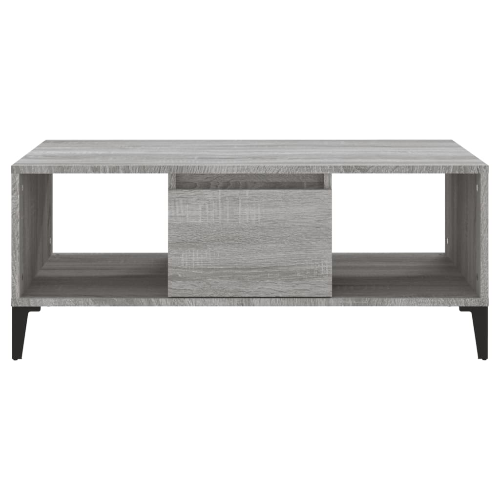 Table basse Sonoma gris 90x50x36,5 cm Bois d'ingénierie