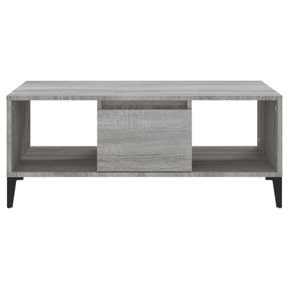 Table basse Sonoma gris 90x50x36,5 cm Bois d'ingénierie