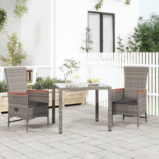 Chaises de jardin inclinables coussins lot de 2 Résine tressée