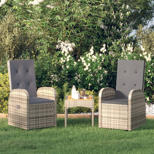 Chaises de jardin inclinables coussins lot de 2 Résine tressée