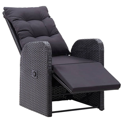 Chaises de jardin inclinables coussins lot de 2 Résine tressée