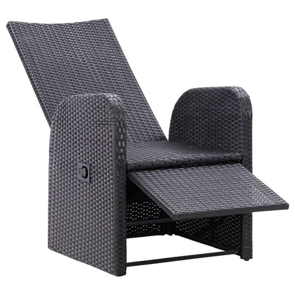 Chaises de jardin inclinables coussins lot de 2 Résine tressée