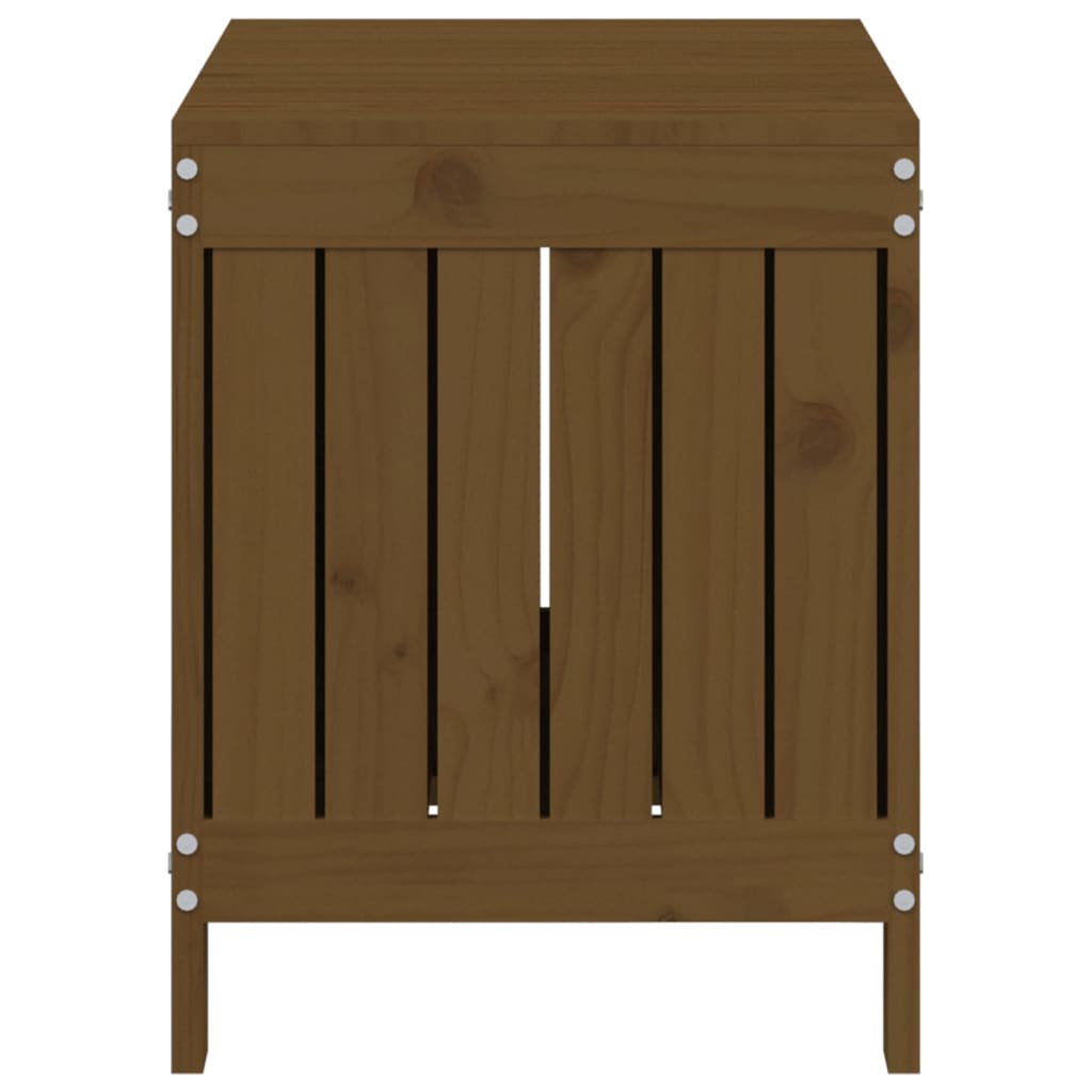 Boîte de rangement de jardin Marron miel 76x42,5x54 cm Bois pin