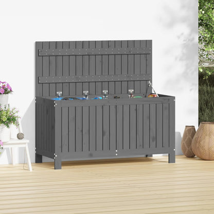 Boîte de rangement de jardin Gris 115x49x60 cm Bois de pin