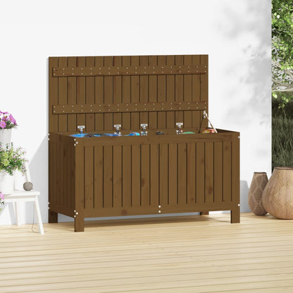 Boîte de rangement de jardin Marron miel 115x49x60 cm Bois pin