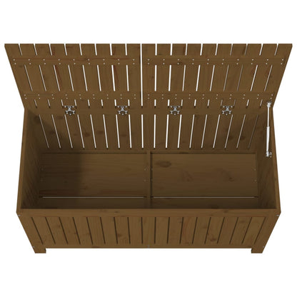 Boîte de rangement de jardin Marron miel 121x55x64 cm Bois pin