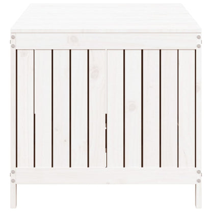 Boîte de rangement de jardin Blanc 147x68x64 cm Bois de pin