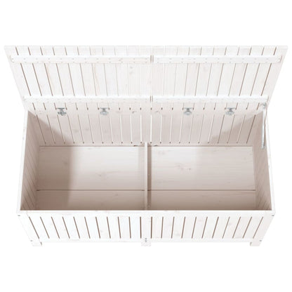 Boîte de rangement de jardin Blanc 147x68x64 cm Bois de pin