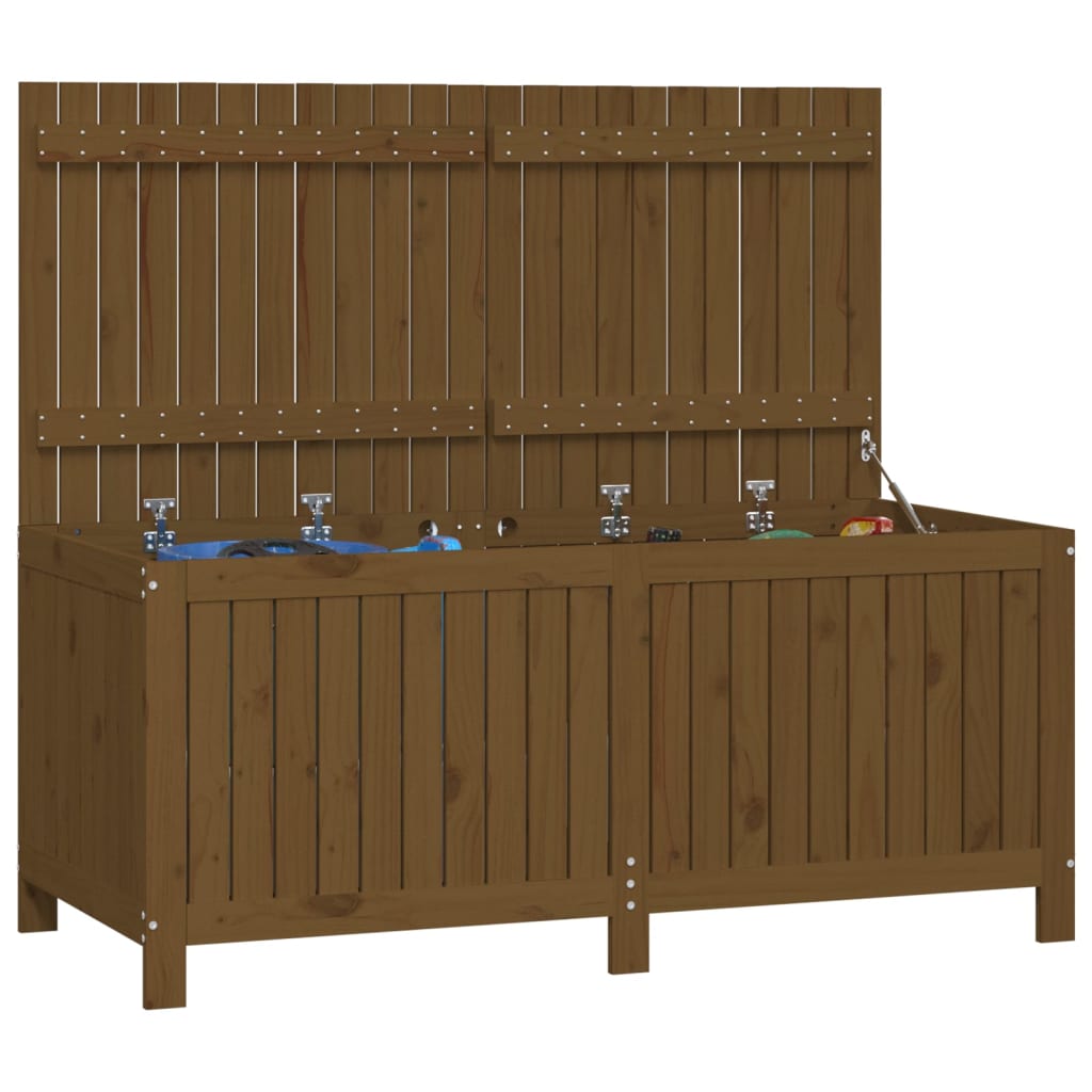 Boîte de rangement de jardin Marron miel 147x68x64 cm Bois pin