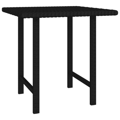 Tables d'appoint 3 pcs noir résine tressée