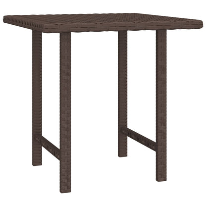 Tables d'appoint 3 pcs marron résine tressée