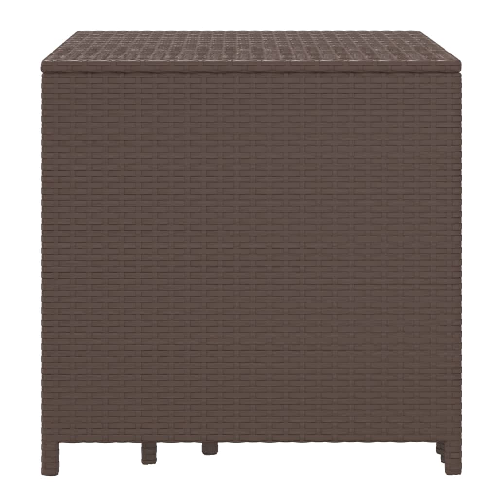 Tables gigognes 3 pcs marron résine tressée