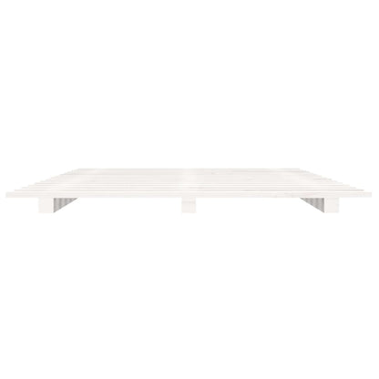 Cadre de lit sans matelas blanc 75x190 cm bois de pin massif