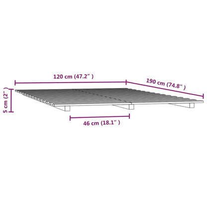 Cadre de lit sans matelas 120x190 cm bois de pin massif