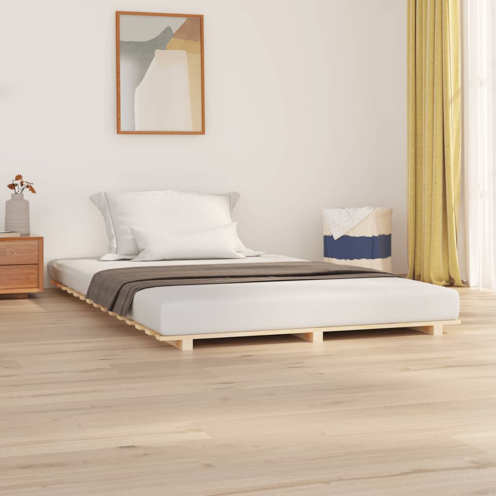 Cadre de lit sans matelas 140x190 cm bois de pin massif