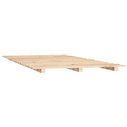 Cadre de lit sans matelas 135x190 cm bois de pin massif