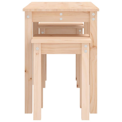 Tables gigognes 3 pcs Bois de pin massif