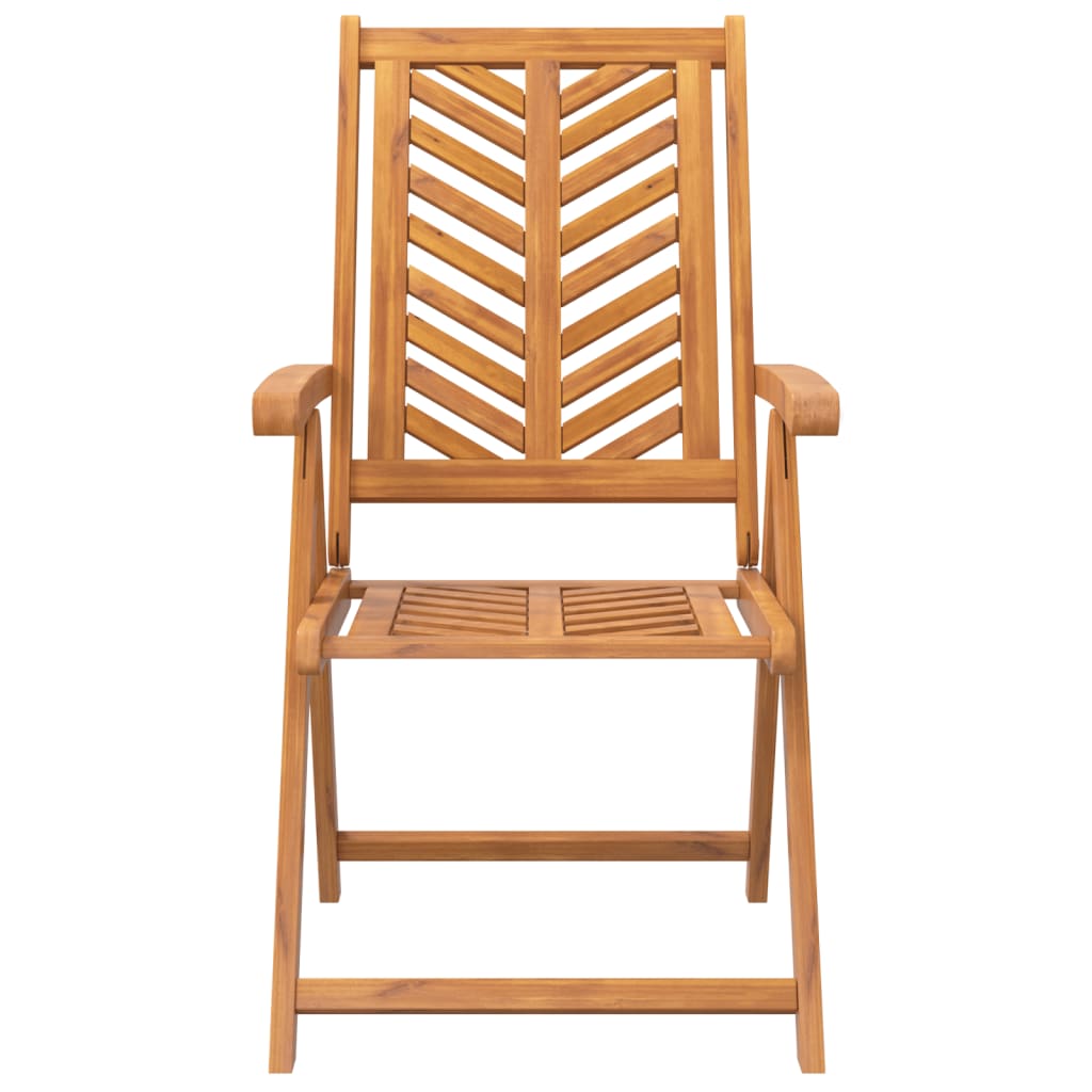 Chaises de jardin inclinables lot de 3 bois massif d'acacia