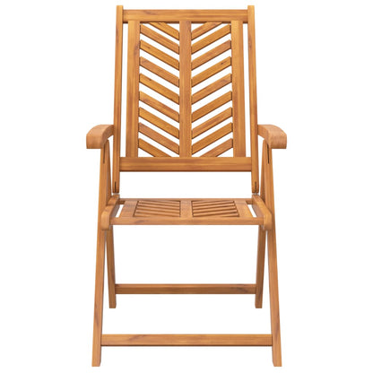 Chaises de jardin inclinables lot de 3 bois massif d'acacia