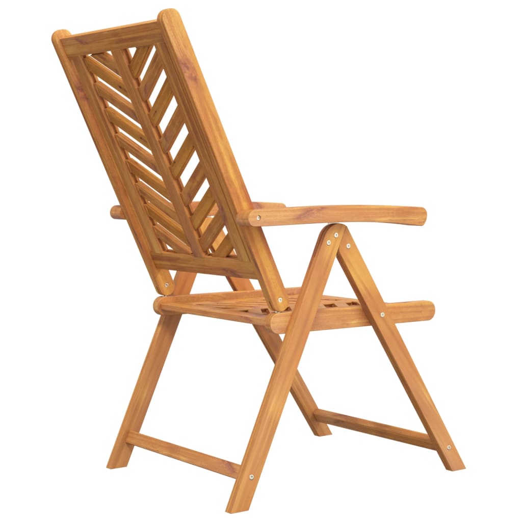 Chaises de jardin inclinables lot de 3 bois massif d'acacia