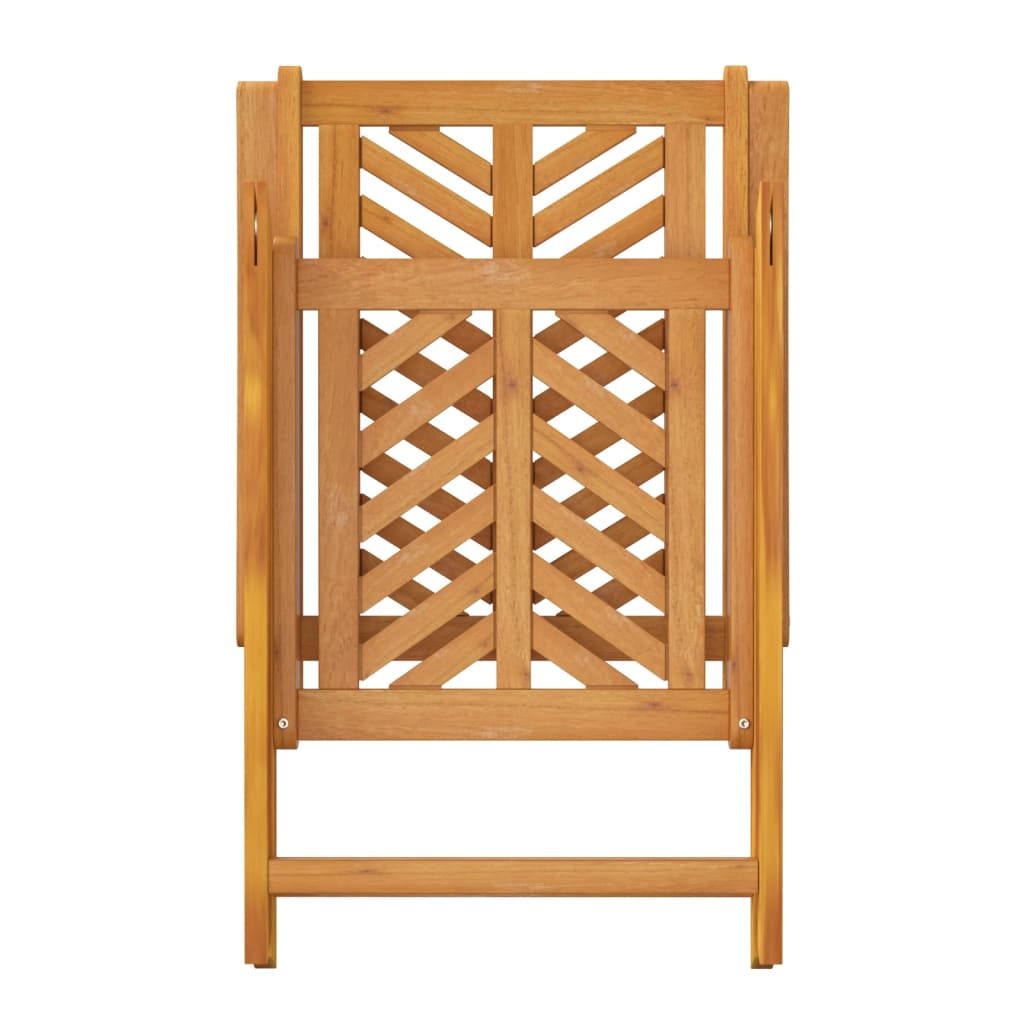 Chaises de jardin inclinables lot de 3 bois massif d'acacia