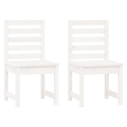 Chaises de jardin lot de 2 blanc 50x48x91,5 cm bois massif pin