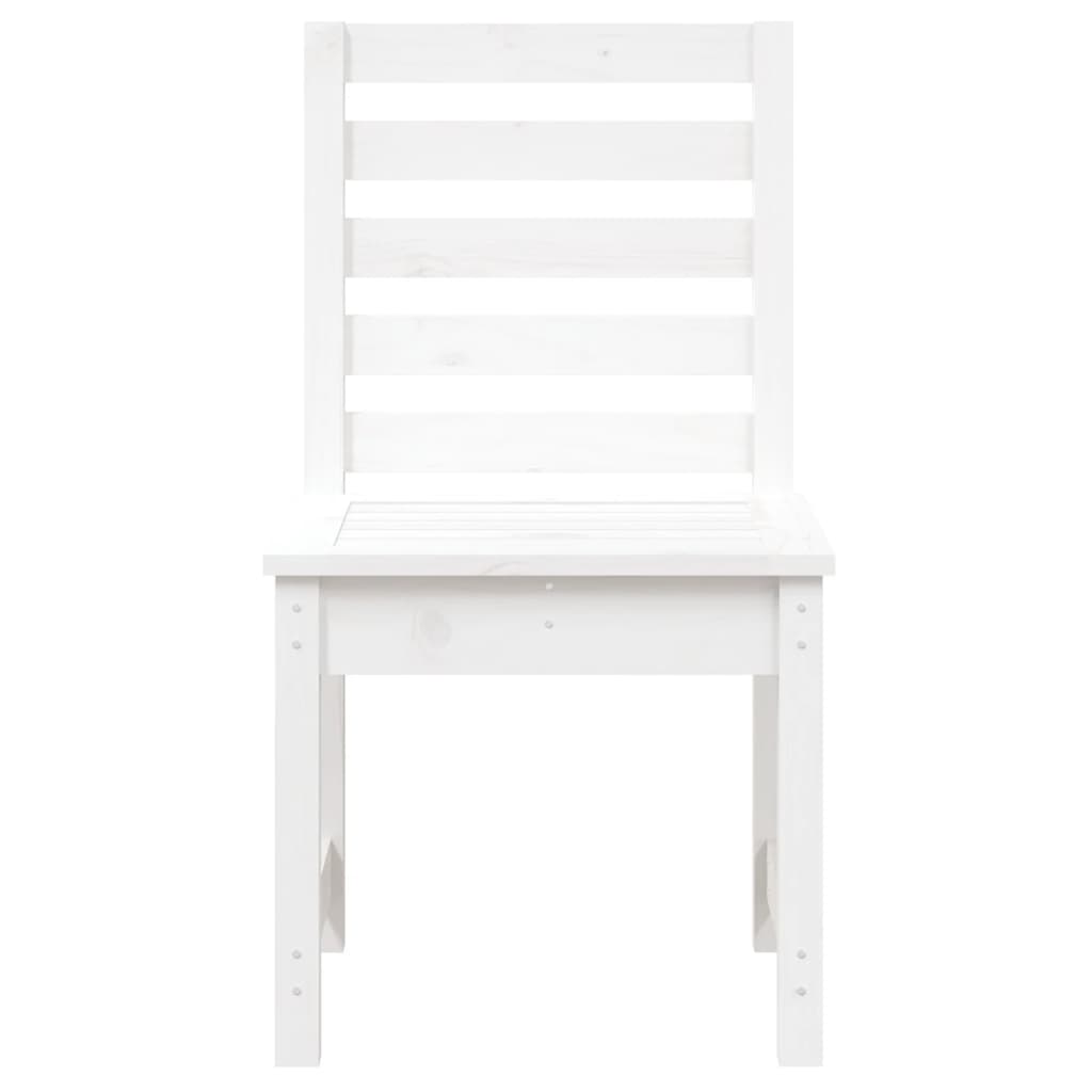 Chaises de jardin lot de 2 blanc 50x48x91,5 cm bois massif pin