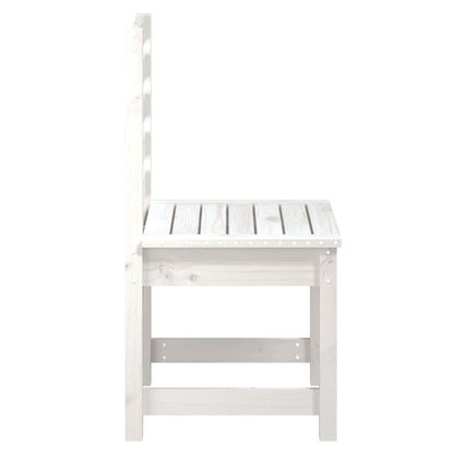 Chaises de jardin lot de 2 blanc 50x48x91,5 cm bois massif pin