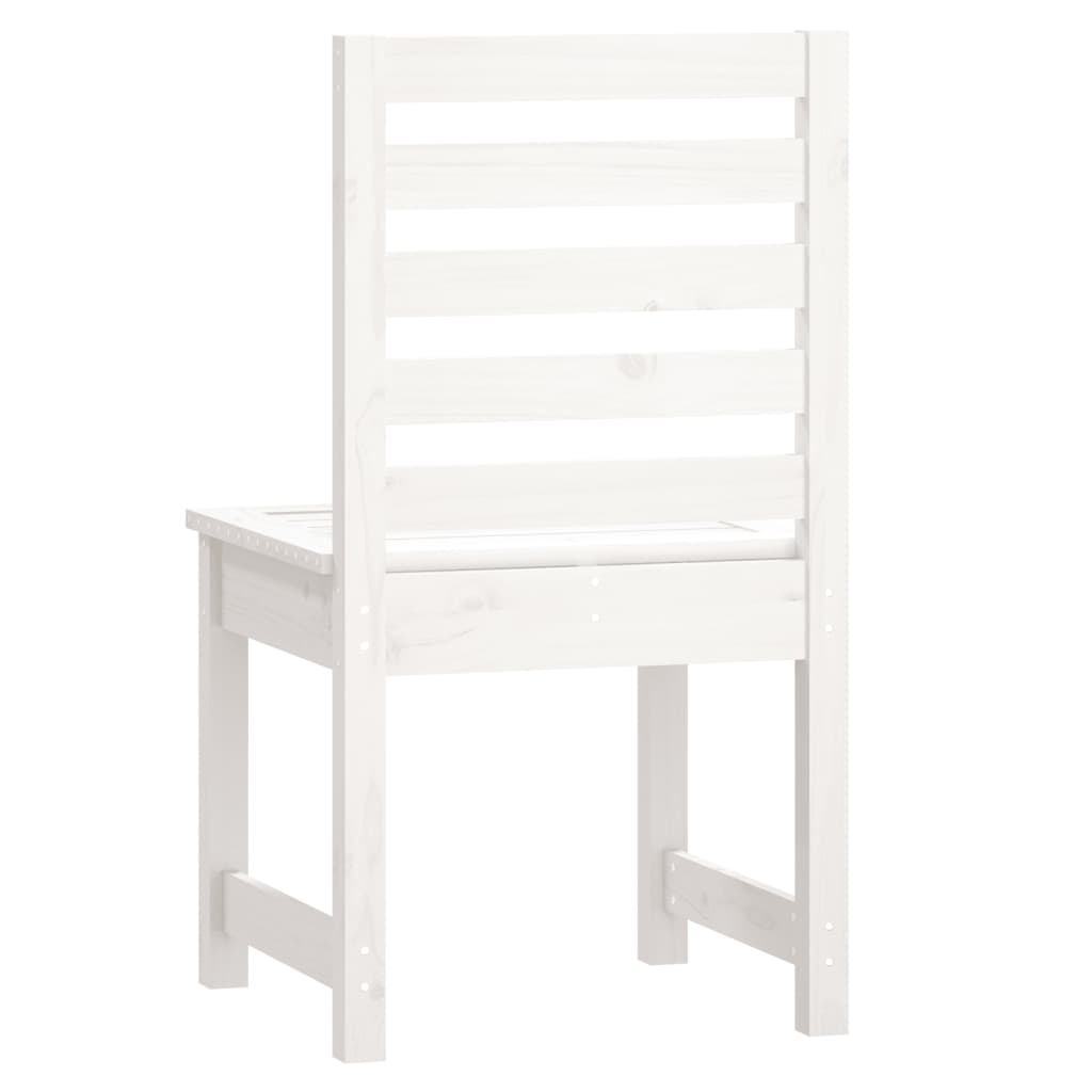 Chaises de jardin lot de 2 blanc 50x48x91,5 cm bois massif pin