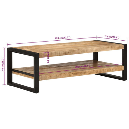 Table basse 120x55x40 cm Bois de manguier massif