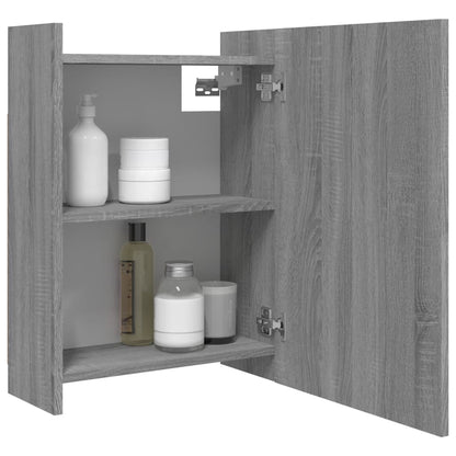 Armoire à miroir de salle de bain Sonoma gris 62,5x20,5x64 cm