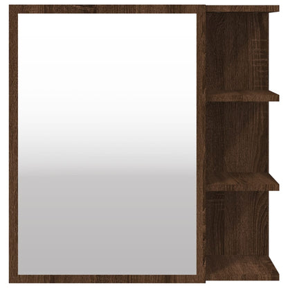 Armoire à miroir de salle de bain Chêne marron 62,5x20,5x64 cm