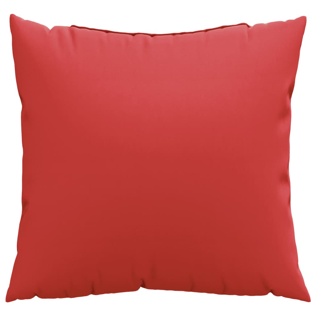 Coussins de canapé lot de 4 rouge 40x40 cm tissu