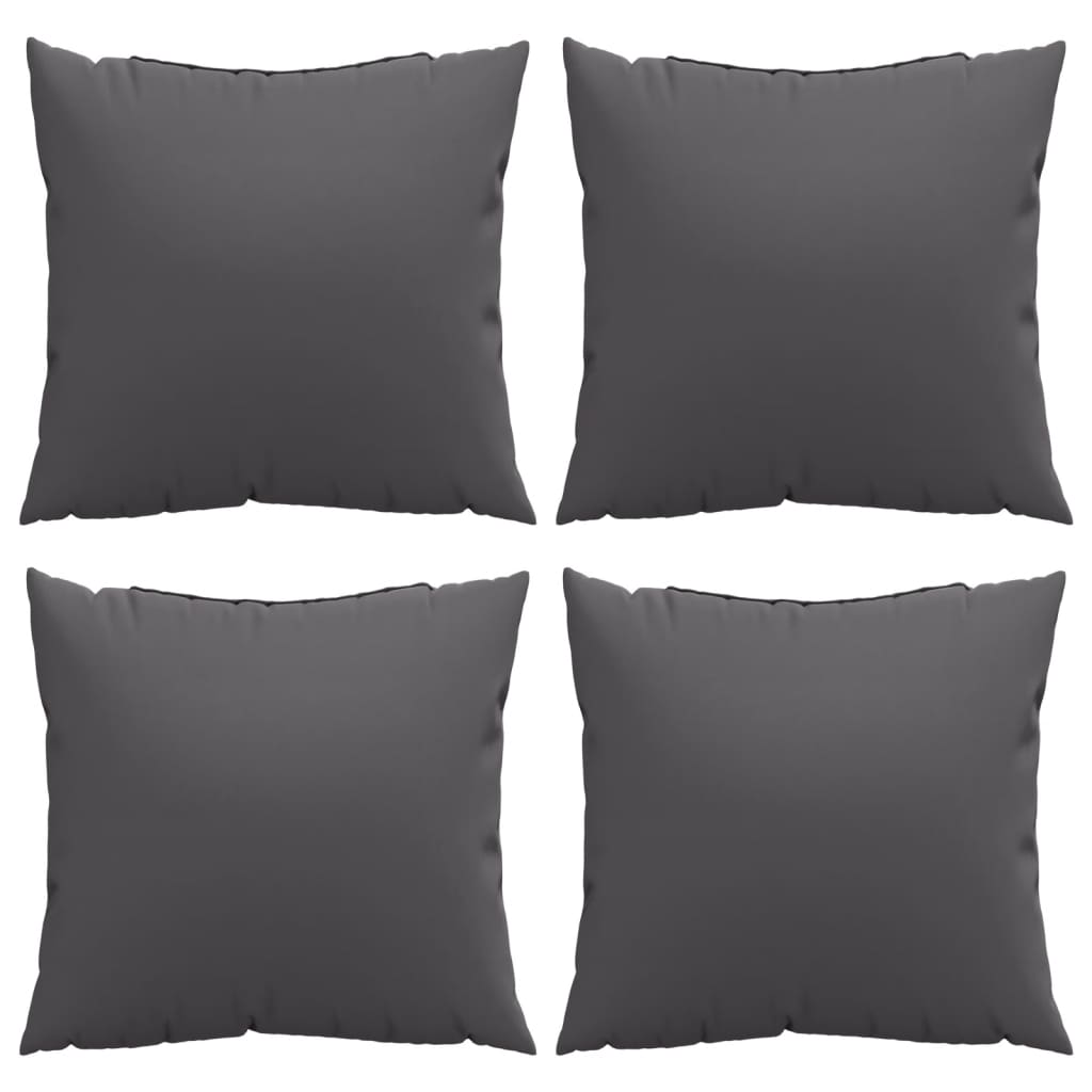 Coussins de canapé lot de 4 anthracite 50x50 cm tissu