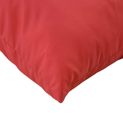 Coussins de canapé lot de 4 rouge 50x50 cm tissu