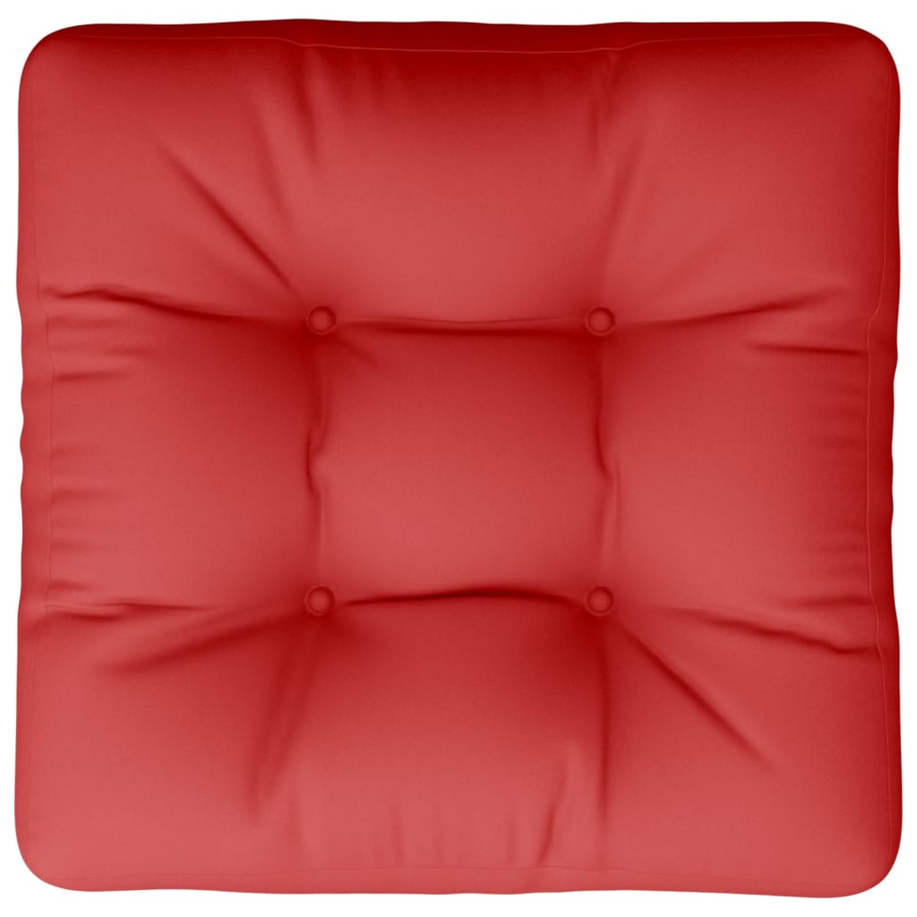 Coussin de palette rouge 60x60x12 cm tissu