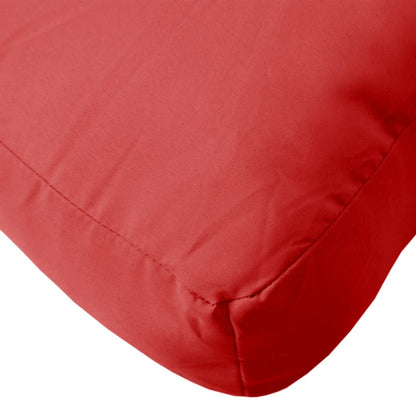 Coussin de palette rouge 60x60x12 cm tissu