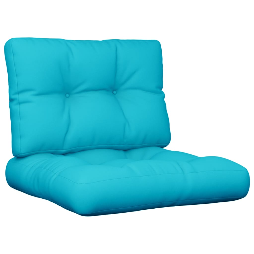 Coussins de palette lot de 2 turquoise tissu