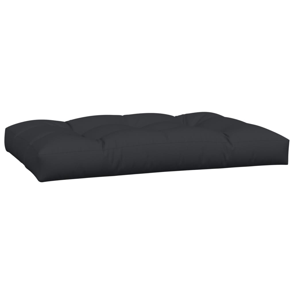 Coussins de palette lot de 2 noir tissu