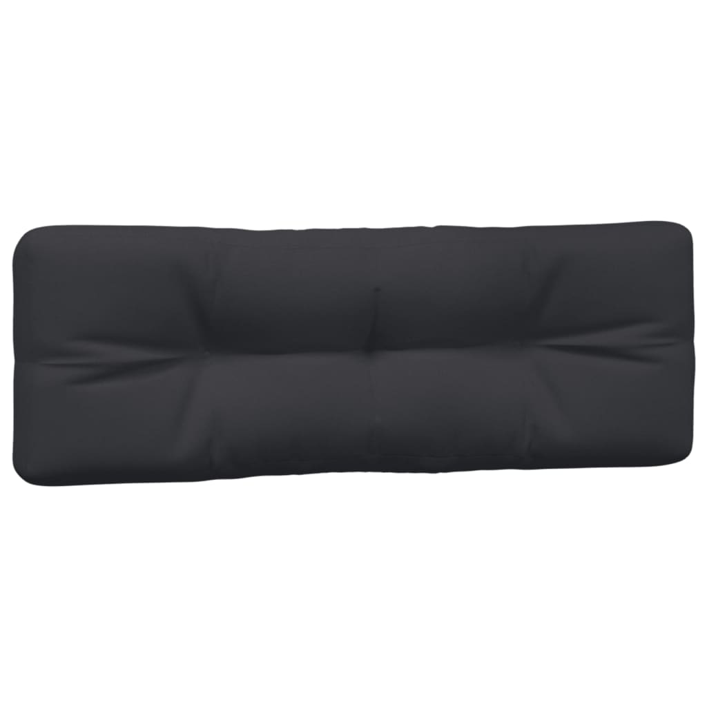 Coussins de palette lot de 2 noir tissu