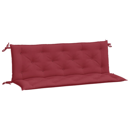 Coussins de banc de jardin lot de 2 rouge bordeaux tissu Oxford