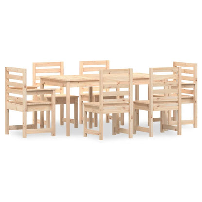 Ensemble à manger de jardin 7 pcs bois massif de pin