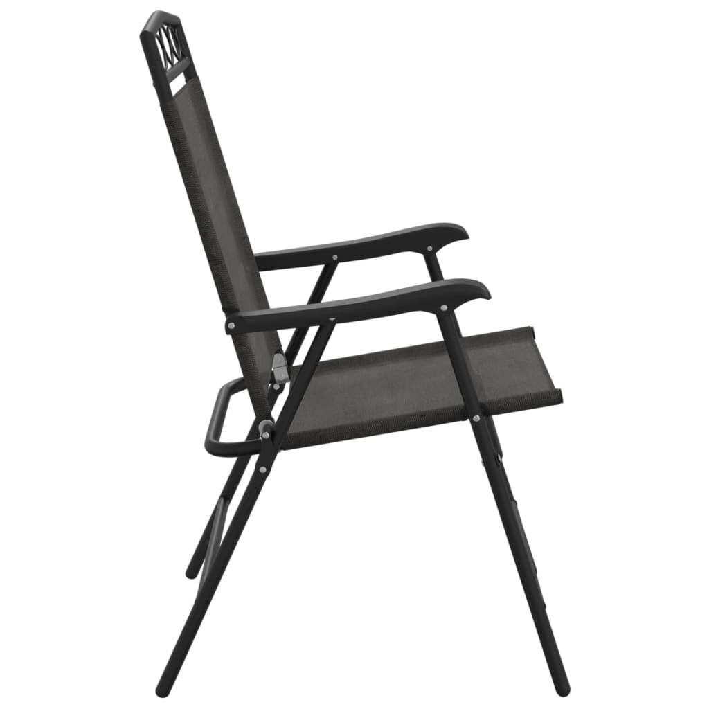 Chaises de jardin pliables lot de 2 en acier et textilène