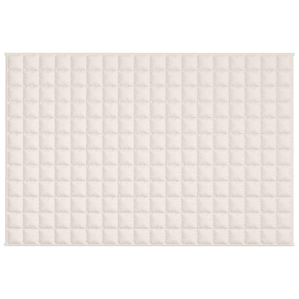 Couverture lestée Crème clair 122x183 cm 9 kg Tissu