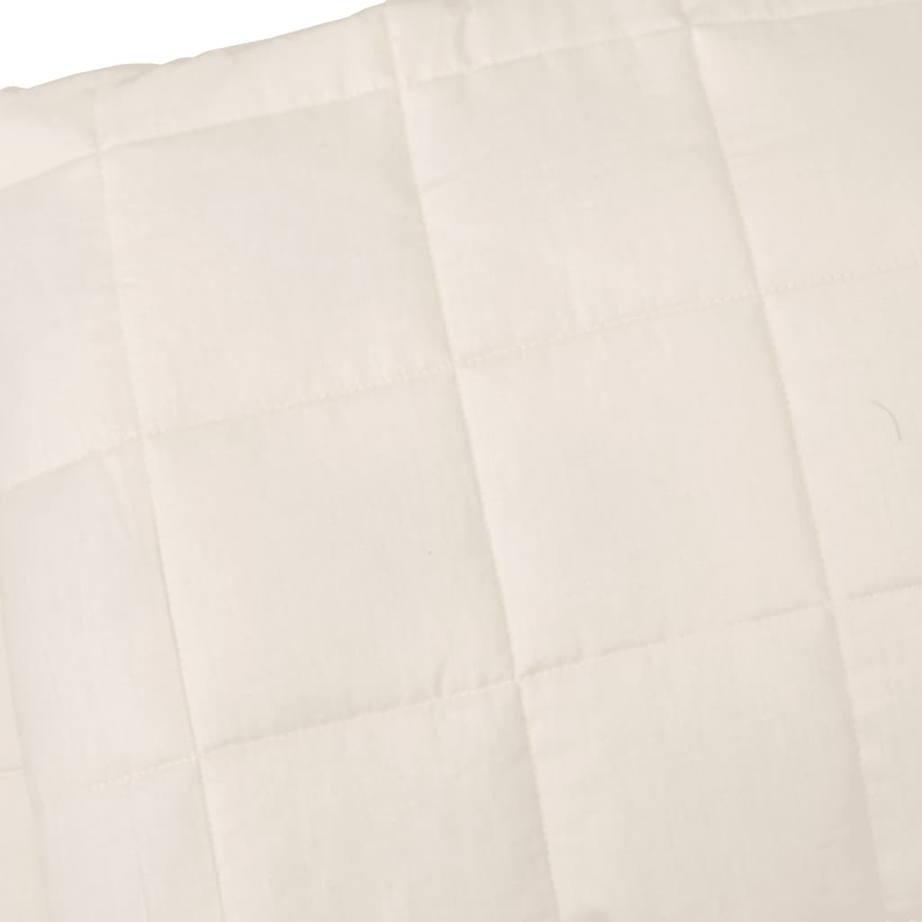 Couverture lestée Crème clair 200x220 cm 13 kg Tissu